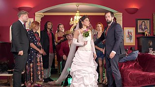 Hot bride Lola Danger riding cock in doggy style