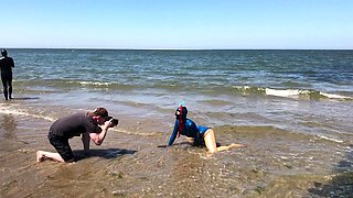 Real naked amateurs outdoor beach play