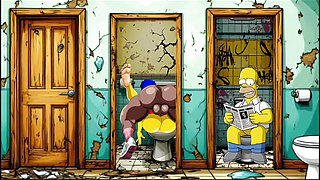Slutty Cuckold Wife COMPILATION. Cartoon, Simpson Parody