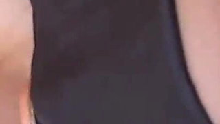 Mature blonde lady with big boobs solo masturbation