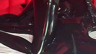 Latex Slave: Tied up on Bed - Alex Latex