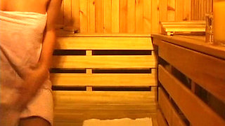 This Mature Lady From Germany Masturbates in Sauna