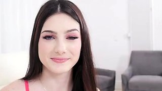 Small titted teen masturbating