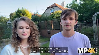 Una Fairy flaunts her natural tits & pussy while getting her BF's cock