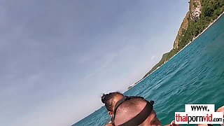 Amateurs Thai teenage suck BWC on jet ski