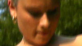 Perfect German Babe Licked and Fucked in Outdoor Session
