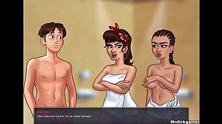 Hot Summertime Saga Hentai - Big Tits GF Gets Fucked Hard by Massive Cock