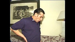 Horny MILF with Small Tits Fucked in Hairy Pussy and Cum in Mouth by Big Cock