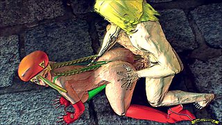 3D animated desi auntie in a wild scene