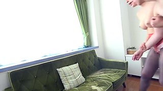 Raw sex session with creampie ending for buxom Asian beauty