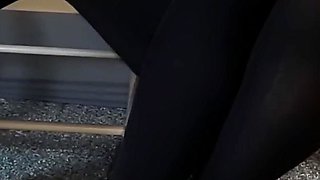 Risky!!! BBW Stepmom Gives Stepson Handjob Under the Table in Restaurant