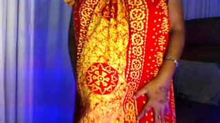 Desi Hot Pregnant Lady Playing Nude Show with Big Belly.