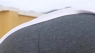 Outdoor Fingerfucking with Ass & Pussy Spreading with Sweaty Panties & Yoga Pants Pulled Down From Exercise