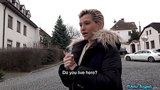 Public agent - amazing petite milf has a labia like silk and a round little butt