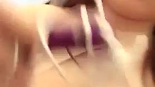 Korean cam babe licks her big tits: Amateur, Asian  Solo Porn