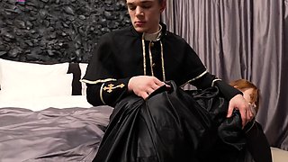 A nasty priest predominates a subordinated nun - luxurious