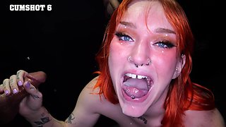 Inked sluts Lily Lane and Cassie Solis get facials through a gloryhole