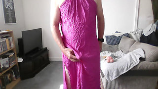 pissing in the pink dress