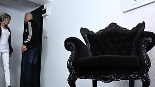 Horny Granny With Glasses Rides Her Lover s Cock With Passio