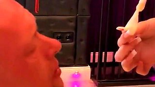 Miss Alessa Milano Feeding My Sissy Bitch Used Condoms