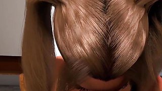 3D Horny Stepsister Lily getting fucked hard from behind animation