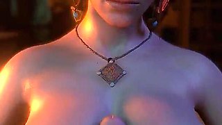 Titjob with Triss in POV Witcher Parody