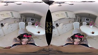 Halloween Costume Surprise Turning In A Surprise Sex On The Kitchen Table - AmateurCouplesVR
