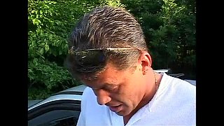 Busty Blonde MILF Sandra De Marco Sucks Big Dick & Gets Creampied on Car Hood