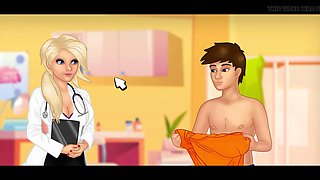 Cartoon anime babe MissKitty2K in lingerie helps out in wild hentai sex adventures