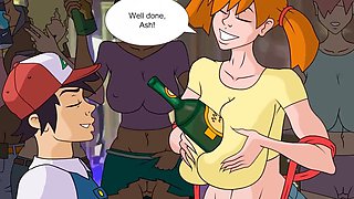 Pokemon Go adventure with Misty and Ash in an epic anime porn scene