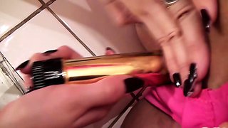 Slutty lesbians playing in bath tub