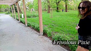 Risky flashing and pissing in public park