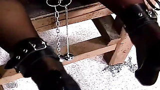 German slavemistress dominates a young babe