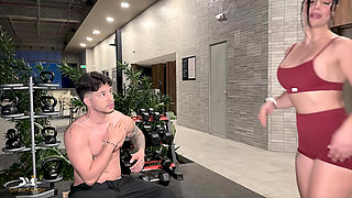 Passionate sex with a stranger after the gym - Danner Mendez and Iris Rodriguez.