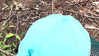 Real amateur couple outdoor ass fuck and anal creampie in hd