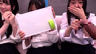 Japanese teen schoolgirl handjob while giving rimjob