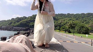 Asian Babe Repays Favor With No-Condom Creampie Sex