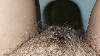Big Load of Pee From Hairy Pussy