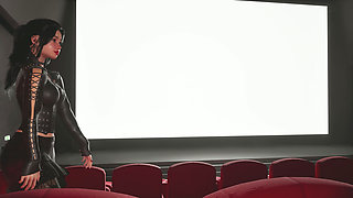 Wet date at the cinema ends fucking her