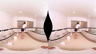 Public Bathhouse Sex With Perfect Body Cleaning Lady