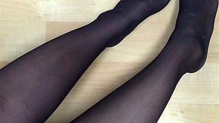 A nylon and foot fetish