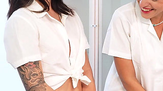 Sexy Doctors Help a Patient with Problem Erection.