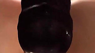 Sexy Cuffed Girl in Restraints with Big Natural Tits Massages Her Pussy and Ass with a Huge Black Cock