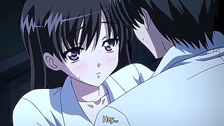 HENTAI: Hot big tiddy girl in schoolgirl uniform fucks with a schoolguy in principal's office