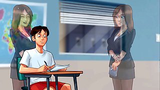 French tutor Vivienne Bissette gets railed in Summertime Saga gameplay