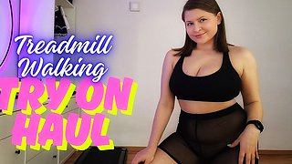 Trying on Sheer Shorts & Walking on Treadmill in Sneakers While Sharing My Fantasies About You