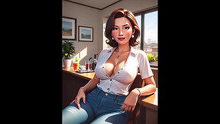 MILF Relaxing After Work