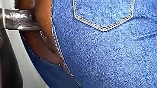 Ebony Teen in Jeans Gets Fucked by BBC!