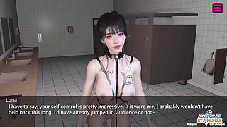 EP9: Fan Meets Exhibitionist Luna in the Public Toilet - Female Anchor Next Door