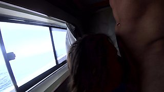 Extreme amateur pov blowjob with brunette babe